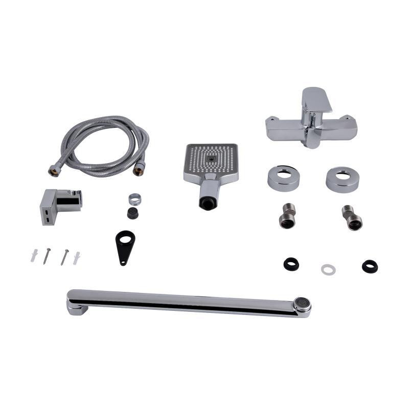 Смеситель для ванны с длинным поворотным изливом, c душевым гарнитуром Qtap Aries QTARI2601CRM45558 Chrome Харьков - изображение 7