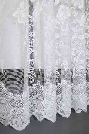 Тюль жакард VR-Textil № 1321т Арка на кухню колір білий 300х150 см (53-0046) Київ