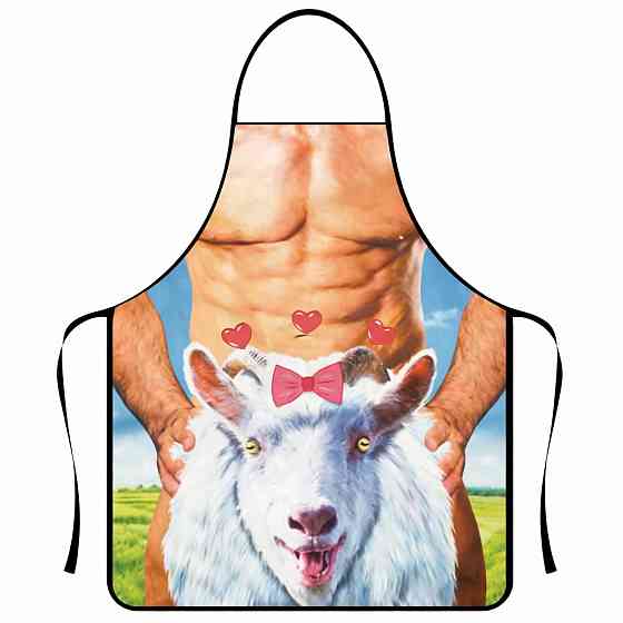Фартук с приколом для мужчин Коза 73 на 57 см разноцветный Киев