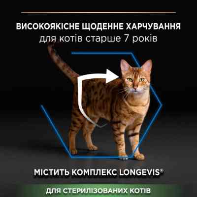 Сухий корм для кішок Purina Pro Plan Sterilised Senior з індичкою 1.5 кг (7613034989673) Вінниця