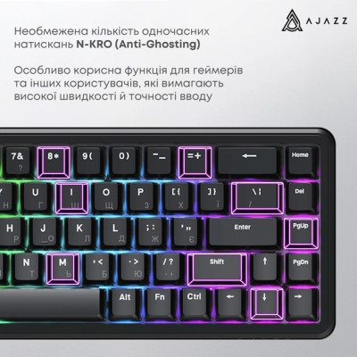 Клавіатура Ajazz AK680 MAX Magnetic Switch RGB USB Black (AK680-WM-B-A) Вінниця - фото 2