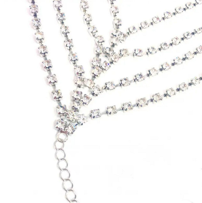 Стринги с цепочками и камнями one size серебристый Киев - изображение 4