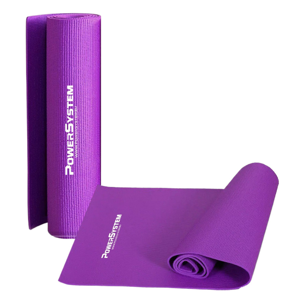 Килимок для йоги та фітнесу Power System PS-4014 PVC Fitness-Yoga Mat Purple (173x61x0.6) Кам'янське - фото 10