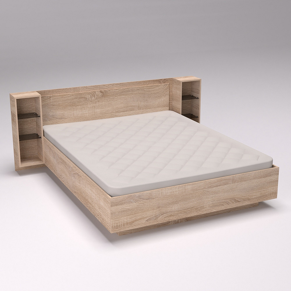 Ліжко Крістал №1 двоспальне, Дуб Сонома, 2035х2176х850 Львів - фото 1