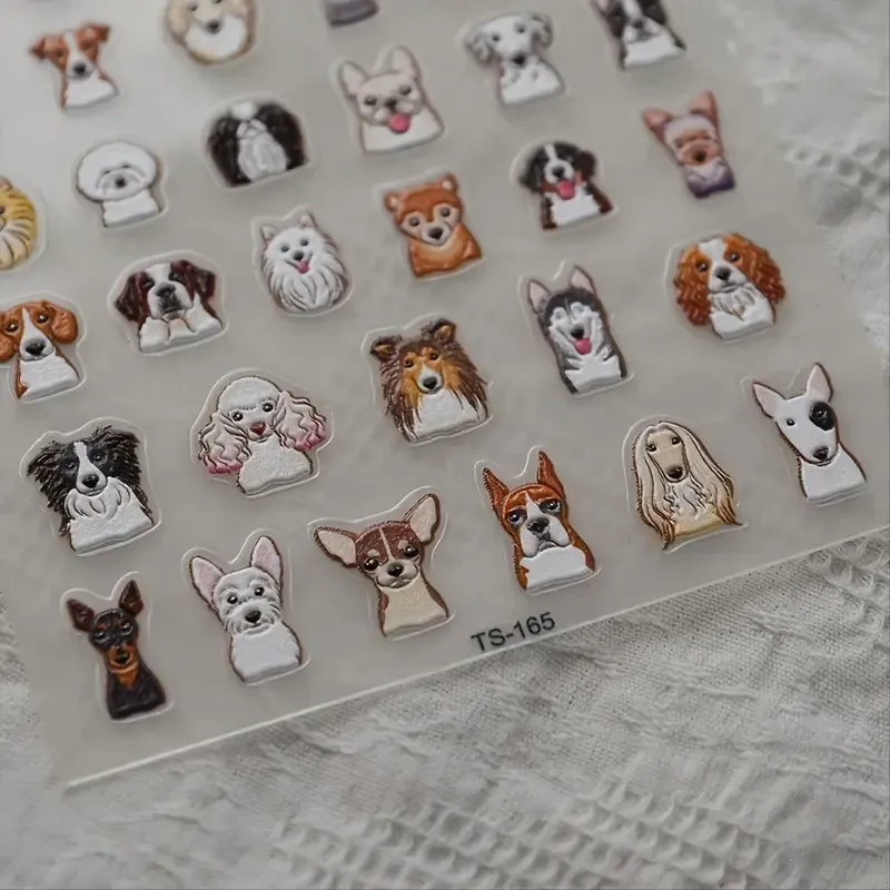 Наклейки для ногтей 5D полиуретановые – дизайн “Собаки”, 1 лист Киев - изображение 3