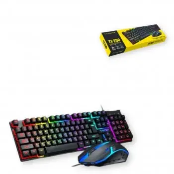 Игровой комплект клавиатура и мышь наушники коврик 4в1 Linmoni TF-400 Kit с RGB подсветкой для геймеров Коломия - фото 2