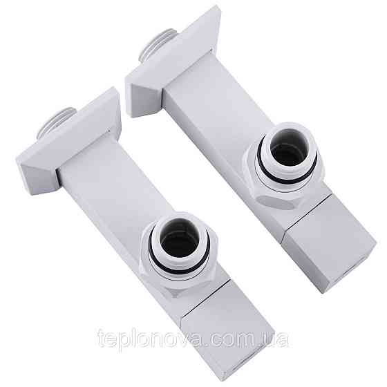 Набір напівобертовий кутовий з американкою SOLOMON LUX 1/2" CUBE WHITE 8888 (1уп) Чернівці