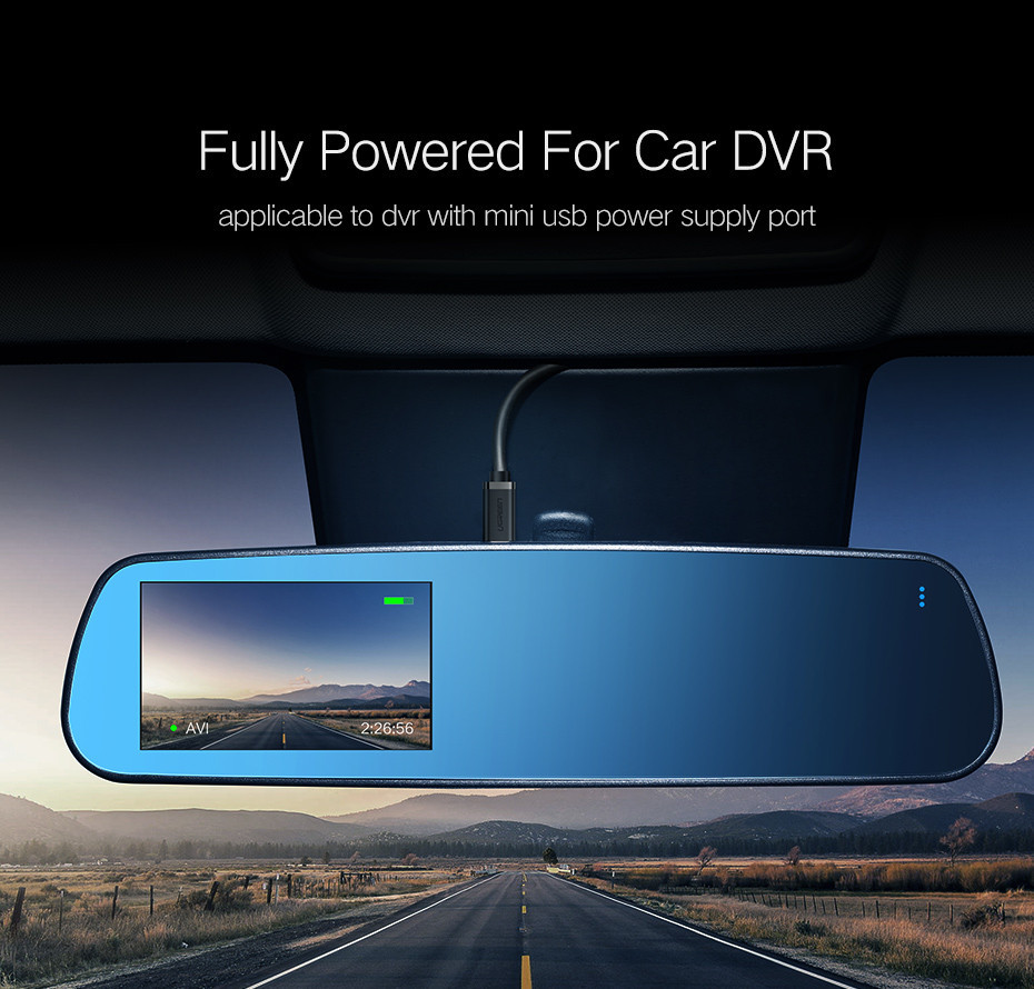 Кабель Mini USB Ugreen US132 для заряджання і передачі даних (Чорний, 2м) Николаев - изображение 8