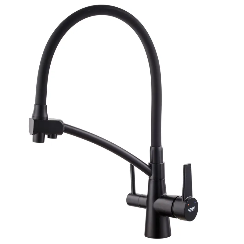 Кухонний змішувач KOER KB-72003-05 з силіконовим виливом та виводом для питної води (KR3376) Харків - фото 1