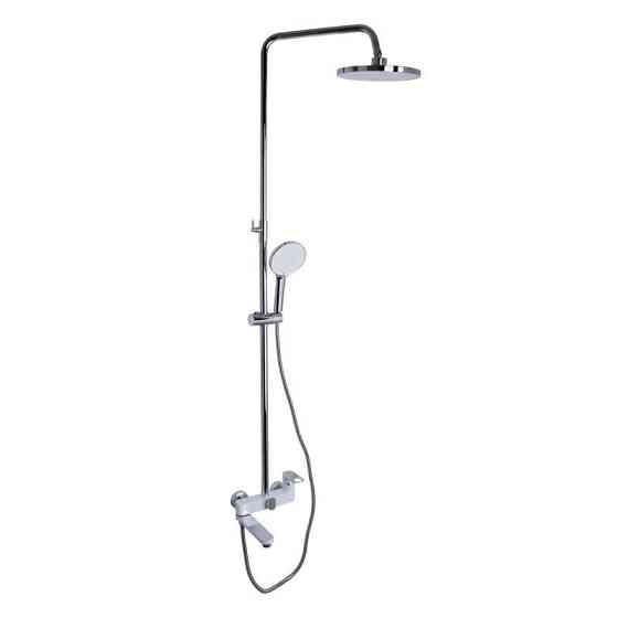 Душевая система для душа Qtap Jay на три потребителя (с изливом) QTJAY111CRW45555 Chrome/White, латунь Харьков
