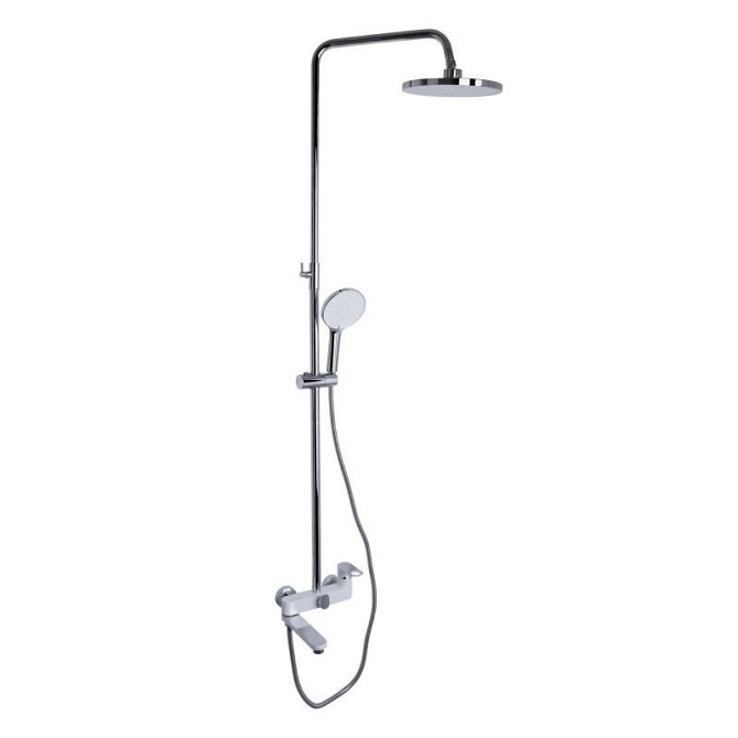 Душевая система для душа Qtap Jay на три потребителя (с изливом) QTJAY111CRW45555 Chrome/White, латунь Харьков - изображение 1