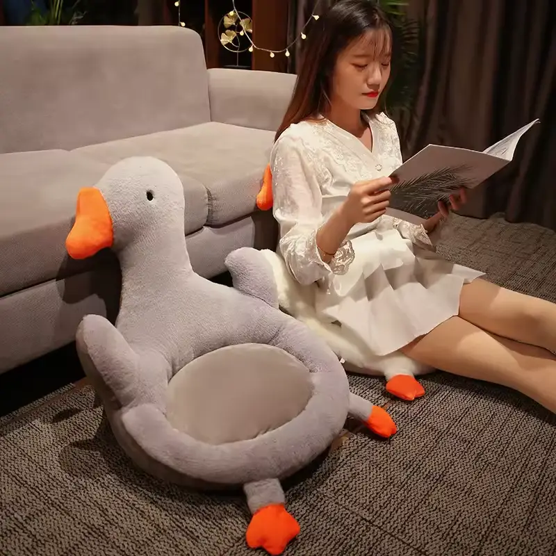 Мягкая плюшевая подушка Утка (Серая) Винница - изображение 4