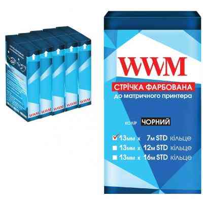 Лента к принтерам 13мм х 12м Refill STD Purple*5шт (л/м) WWM (R13.12HMP5) Винница