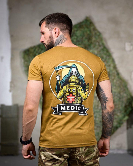 Тактична потовідвідна футболка Medic coyot РП7345 Одеса - фото 1
