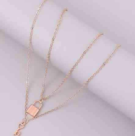 Парные кулоны замок и ключ золотистые подвески для влюбленных friendship necklace Киев