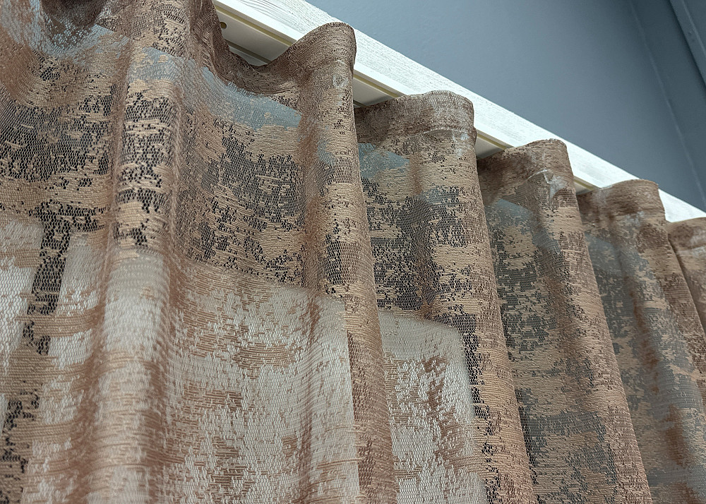 Кухонна арка VR-Textil № 000к жакард "Мармур Al-1" коричневий 280х170 см (51-230) Київ - фото 6