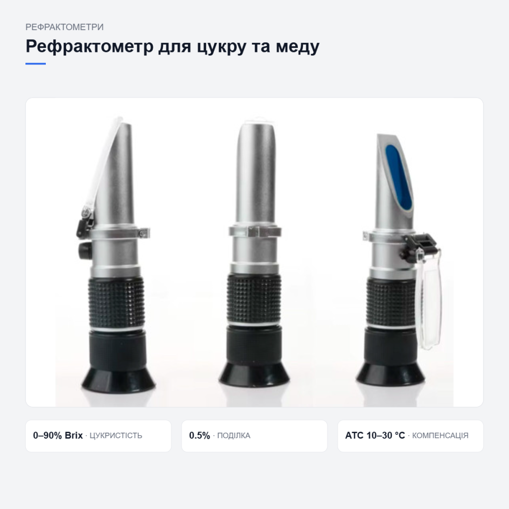 Рефрактометр RZ117 для цукру та меду Київ - фото 11