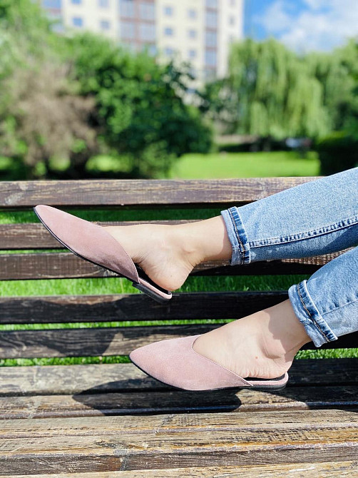 RONE Шльопанці жіночі RONE B-173 пудра (літо, замша натуральна) (3839) 36 Коломия - фото 1