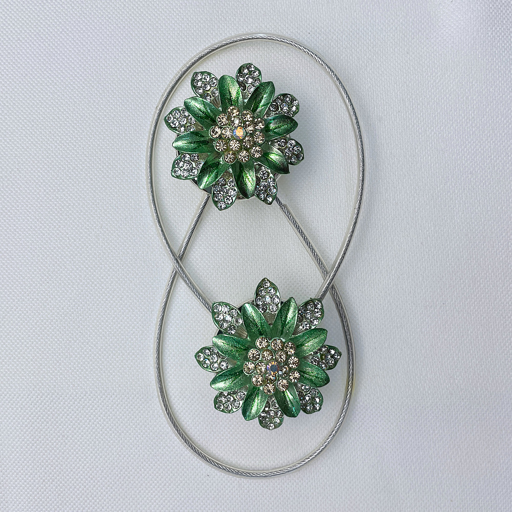 Магніти для штор та гардин "Flowers" набір 2 шт М'ятний (81-194) Київ - фото 6