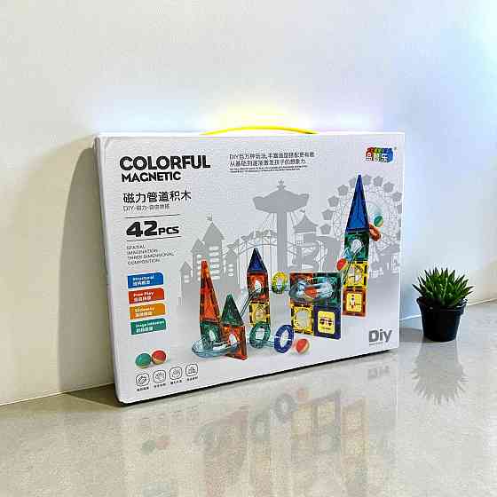 Дитячий магнітний конструктор Colorful Magnetic 3D набір гірки 42 деталі ( 25799 ) Харьков