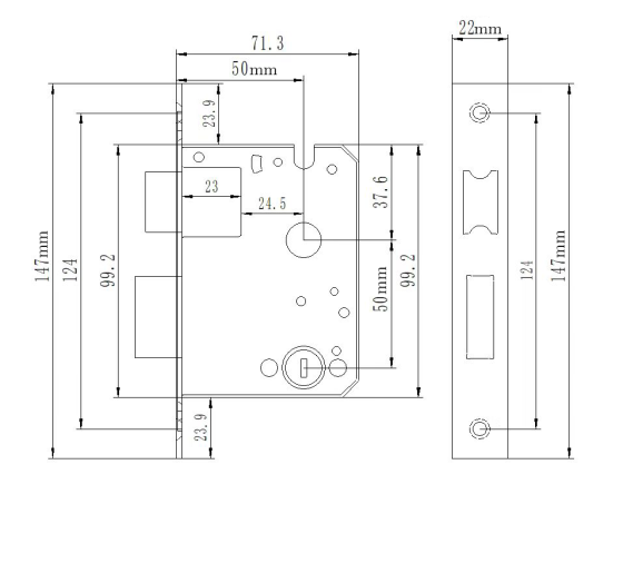 Розумний дверний біометричний замок SEVEN LOCK SL-7740BF black Київ