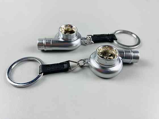 Брелок турбіна ТКР (турбокомпресор), брелок на ключі для водія ТКР сріблястий Мукачево