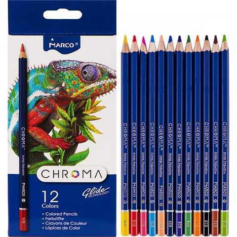 Олівці кольорові "Marco" "Chroma"  12кол 8010-12CB шестигранні, шт Київ - фото 1