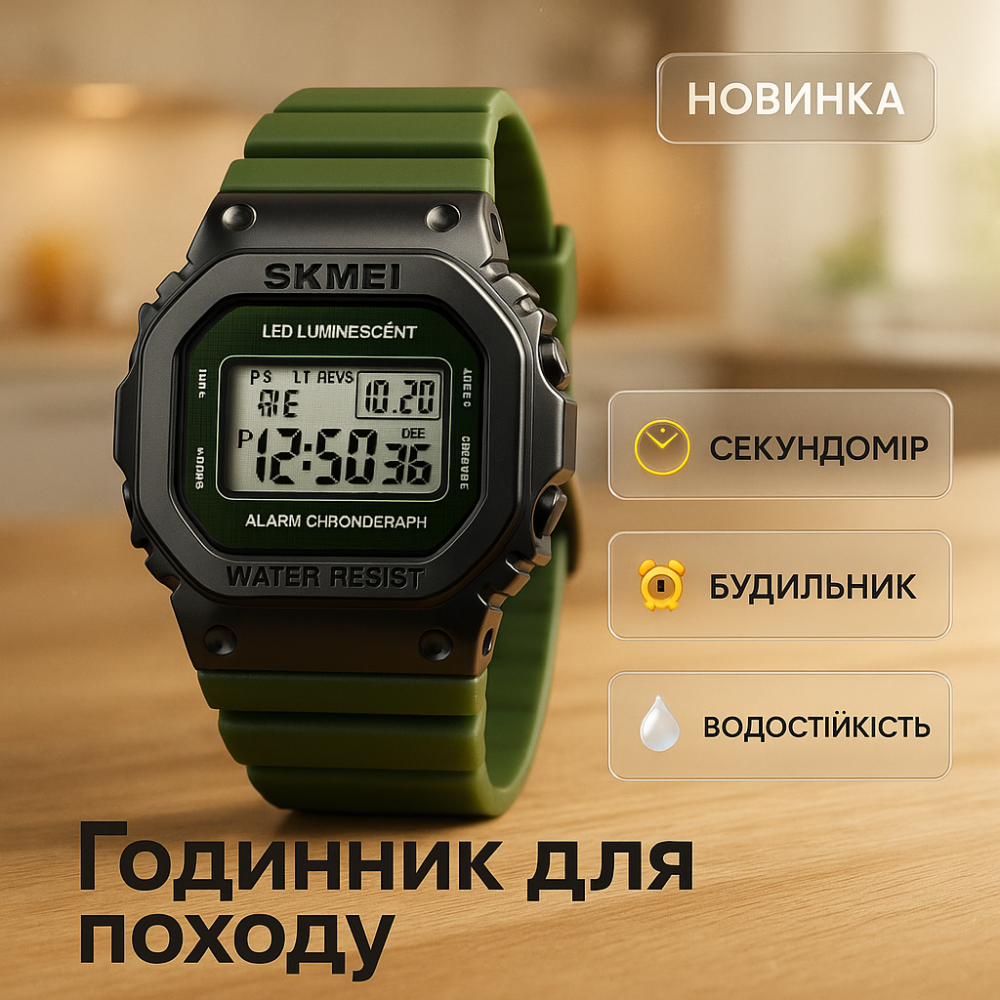 Водонепроникний годинник 50 м SKMEI 1851AG, Хороший чоловічий годинник фірма для подорожі TQ-26 Львів - фото 15
