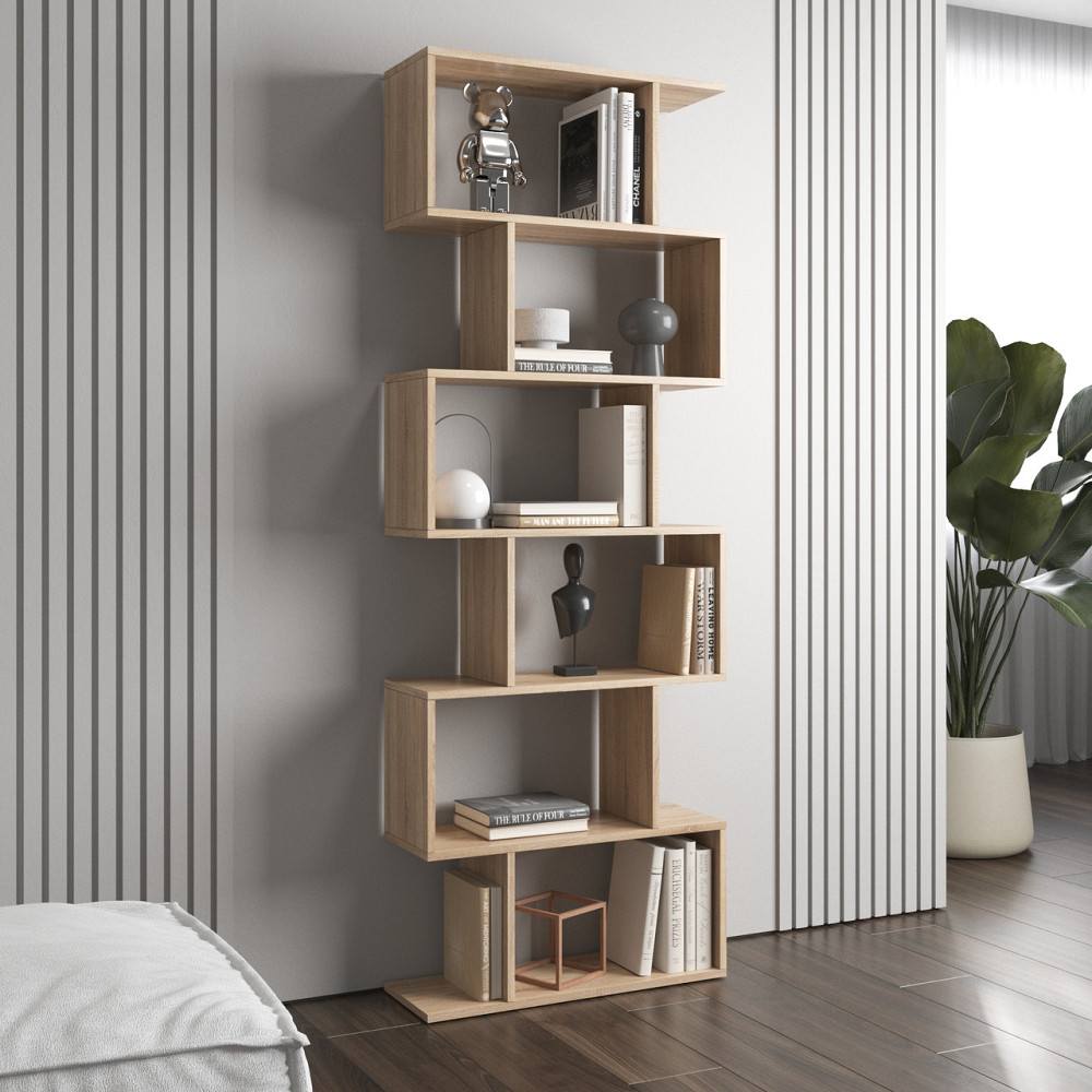 Полка для книг VAYS, стеллаж для дома M-56 Дуб Сонома Львов - изображение 1