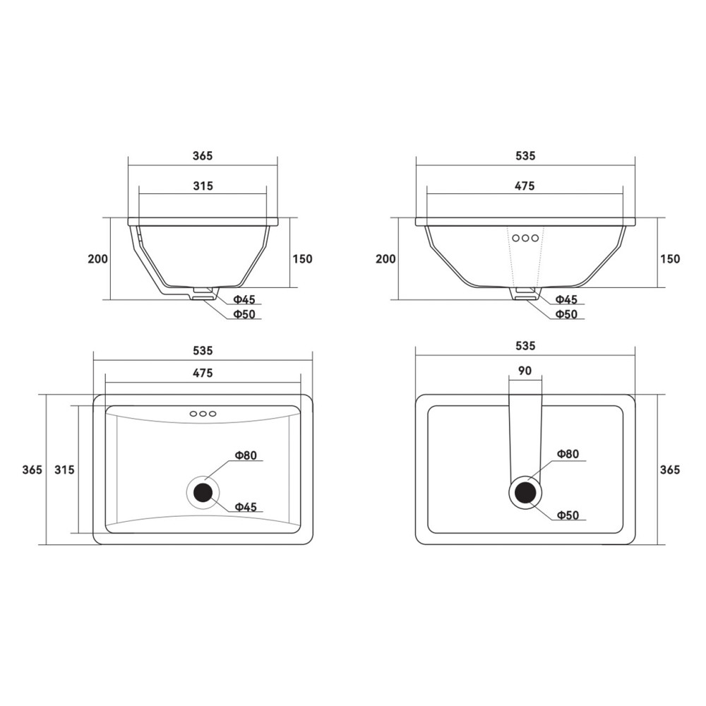 Раковина Qtap Stork 535x365x190 White QT1511H0422DW Київ - фото 2