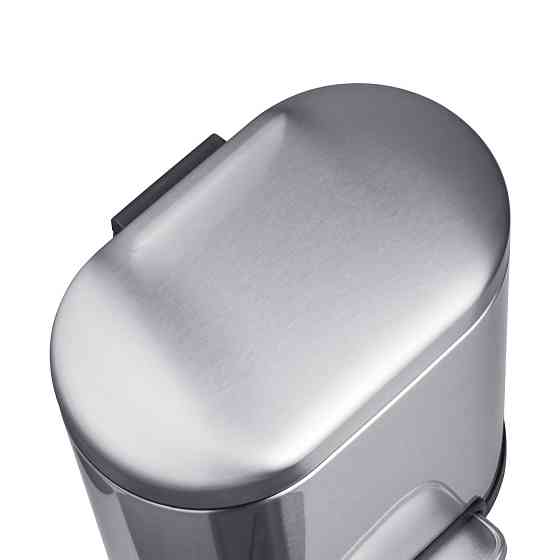 Відро для сміття з плавним закриванням овальне Mixxus Premium Topper-TC0205 SS Color 5 л колір неіржавка (MI7059) Харків