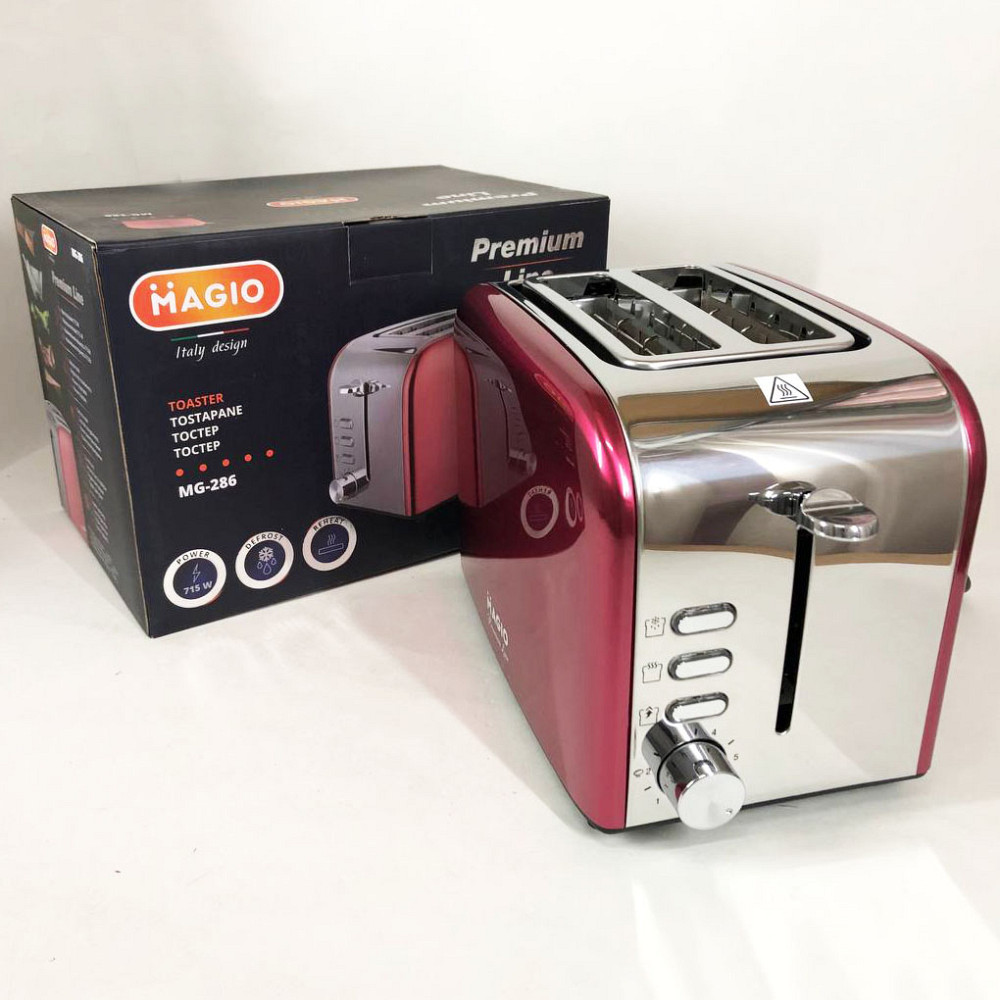 Тостер побутовий для дому Magio MG-286, Домашній тостер з решіткою для підігріву Маленький XK-21 Івано-Франківськ - фото 2