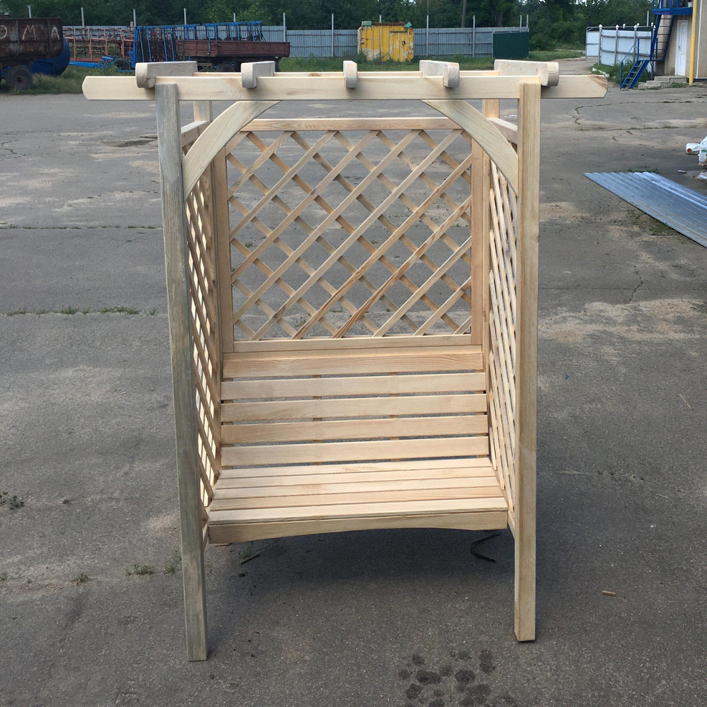 Пергола со скамейкой 