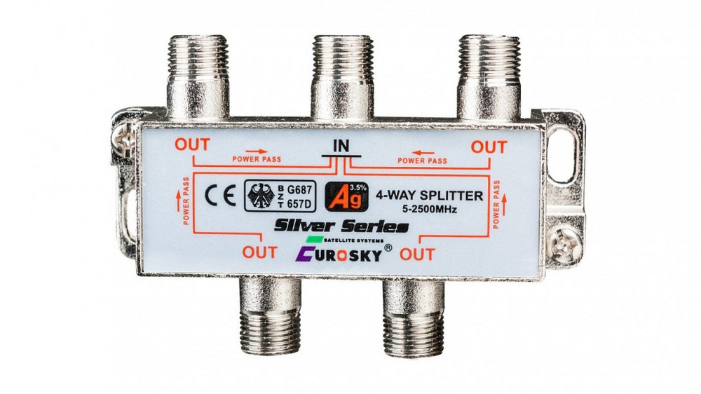 Сплиттер Eurosky Splitter 1/4-way Power Pass EUROSKY (с пропуском питания) Днепр - изображение 1