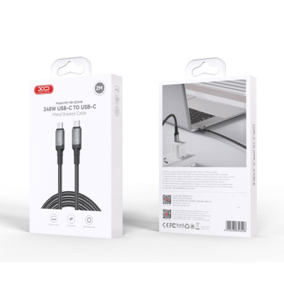 Дата кабель USB-C to USB-C 2.0m 240W black XO (NBQ264B_С_Black) Вінниця - фото 8