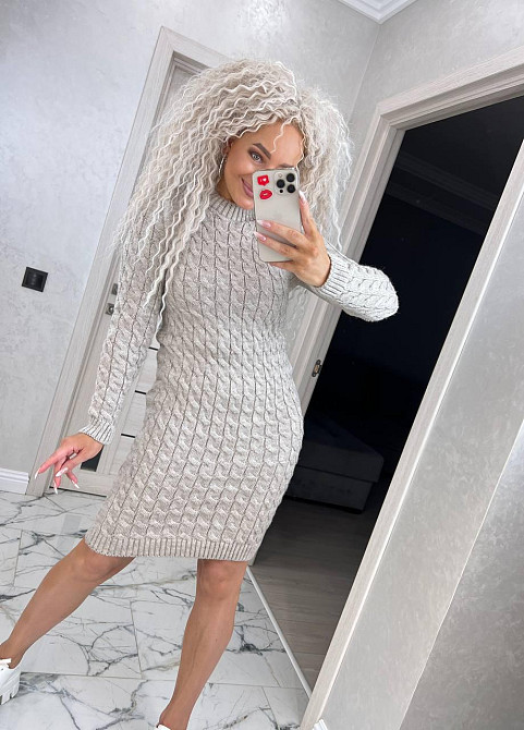 Жіноча стильна в'язана сукня туніка.  42-48р Київ - фото 7