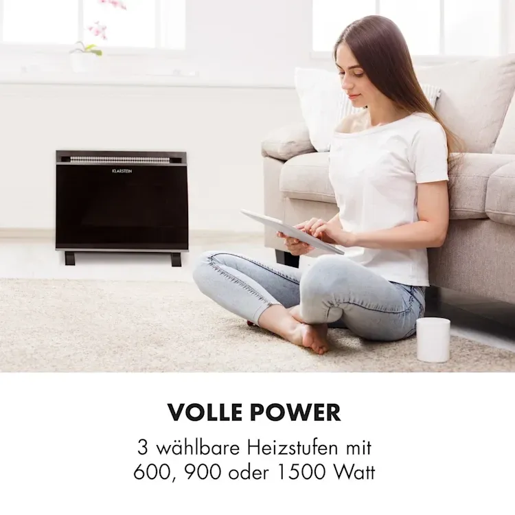 Б/У Обогреватель стеклянный конвектор Klarstein Gotland из Германии Днепр - изображение 4