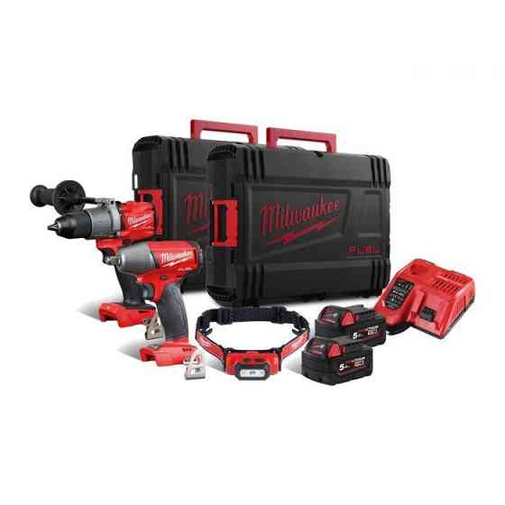Набор инструментов аккумуляторных MILWAUKEE, M18 FPP2C2-502XL (зарядное устройство, 2 аккумулятора M18 B5 5Ач, дрель-шуруповерт с уд Одесса