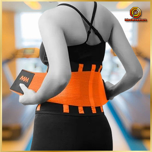 Пояс компресійний для і підтримки спини неопреновий MadMax MFA-277 Slimming belt   Black/neon orange розмір S Київ - фото 1