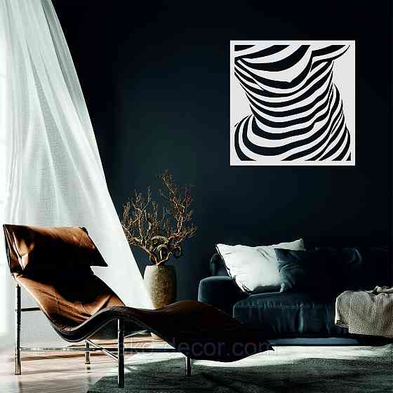 Декоративное настенное Панно «Силуэт женщины», Декор на стену 50*50 см, Белый Киев