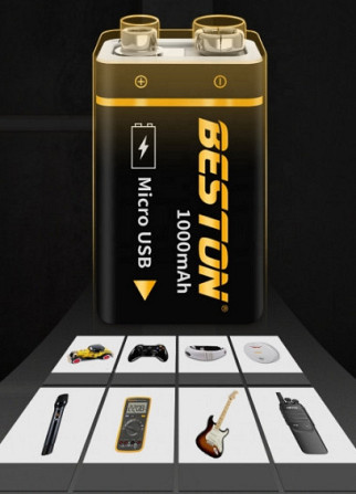 Акумулятор Beston USB крона 9v Li-ion 1000mAh Вінниця - фото 9