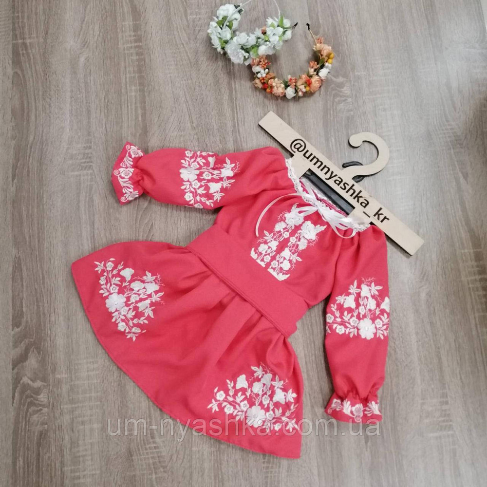 Рожеве вишите плаття Квіткова поляна Кривий Ріг - фото 14