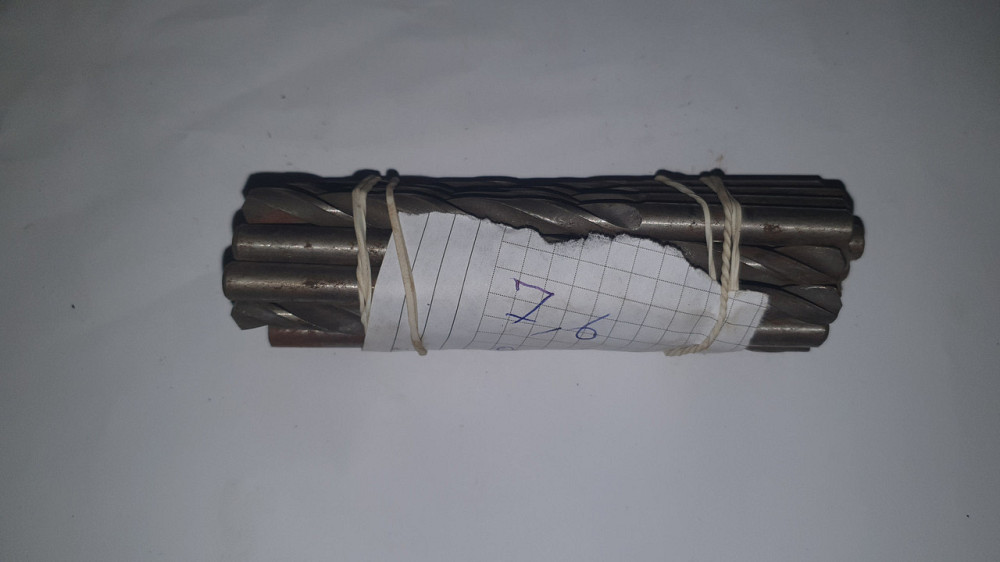 Сверло с цилиндрическим хвостовиком 7.6 мм. 9ХС. СССР. Харьков - изображение 1