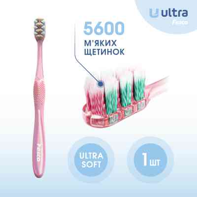 Зубна щітка Fesco Ultra Multi Brush Soft Рожева (4820204702090) Вінниця