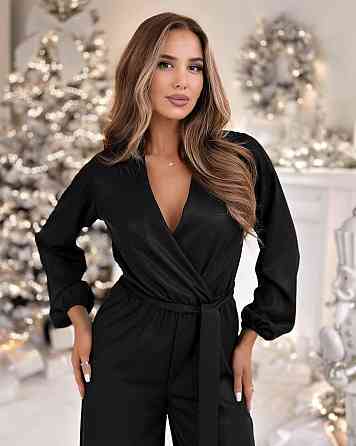 Женский стильный повседневный комбинезон жатый шелк армани Одесса