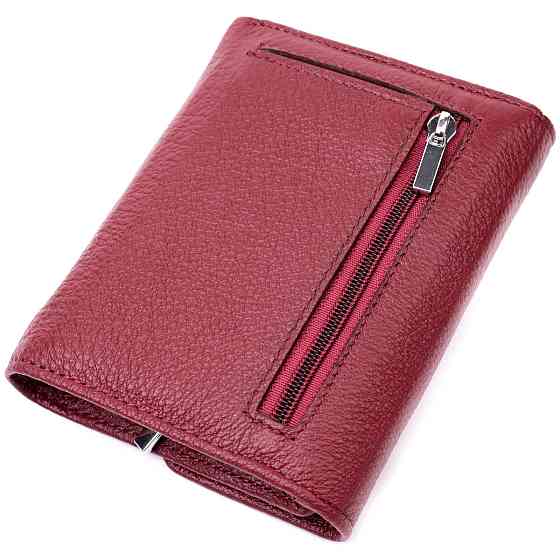 Кожаный женский кошелек с монетницей ST Leather 19480 Бордовый Киев