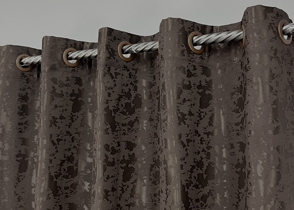 Комплект штор на люверсах VR-Textil Льон мармур Pavliani ХО № 1910ш Венге 150х250 см 2 шт (37-0321) Київ - фото 6