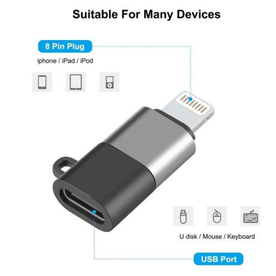 Переходник USB-C F to Lightning M charger-audio XoKo (AC-029) Винница - изображение 5