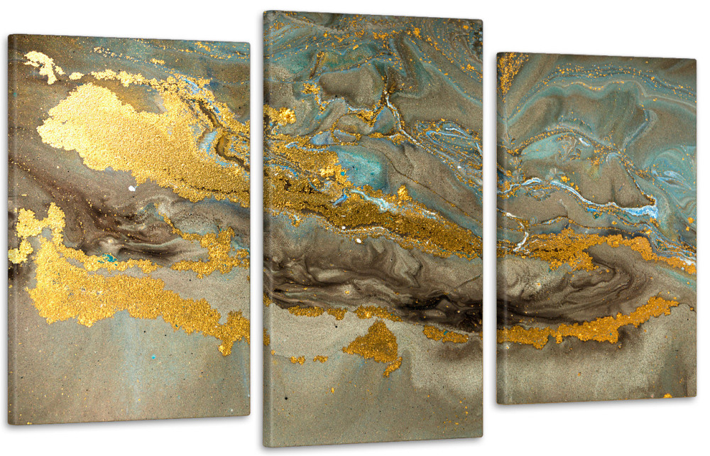 Модульная картина в гостиную / спальню   Флю-Арт  золото  Art-711_3 100x150 см Київ - фото 1