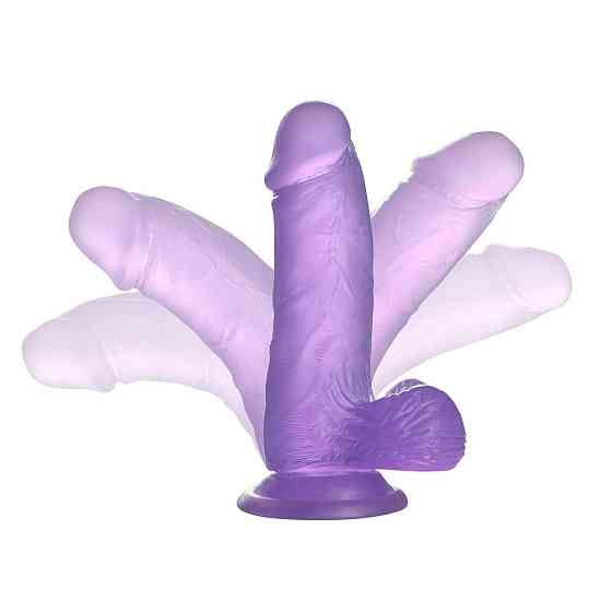 Фаллоимитатор с мошонкой - Jelly Studs Crystal Dildo Small 6